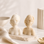 Blindfold Lady Soy Wax Sculpture Candle Set for Home Decor & Luxury Gifting | Set of 2 - Image 2