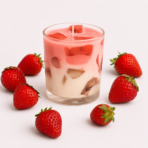 Strawberry Ice Latte Soy Blend Candle | Summer Home Décor & Gift Candle - Image 2