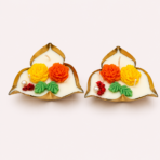 Lotus & Triangle Floral Urli Soy Wax Candle | Festive Décor & Gift Set - Image 2