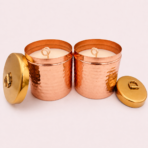Hammered Metal Jar Soy Wax Candle | Luxury Home Decor & Gift Candle - Image 2