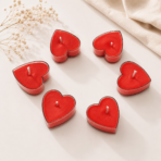 Heart Shaped Soy Wax Tea Light Candles Set of 10 | Romantic Decor & Gifts - Image 4