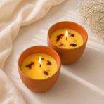 Kesar Thandai Kulhad Soy Wax Candle | Festive Decor, Pooja & Gift Candle - Image 6