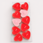 Heart Shaped Soy Wax Tea Light Candles Set of 10 | Romantic Decor & Gifts - Image 6