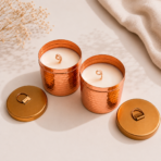 Hammered Metal Jar Soy Wax Candle | Luxury Home Decor & Gift Candle