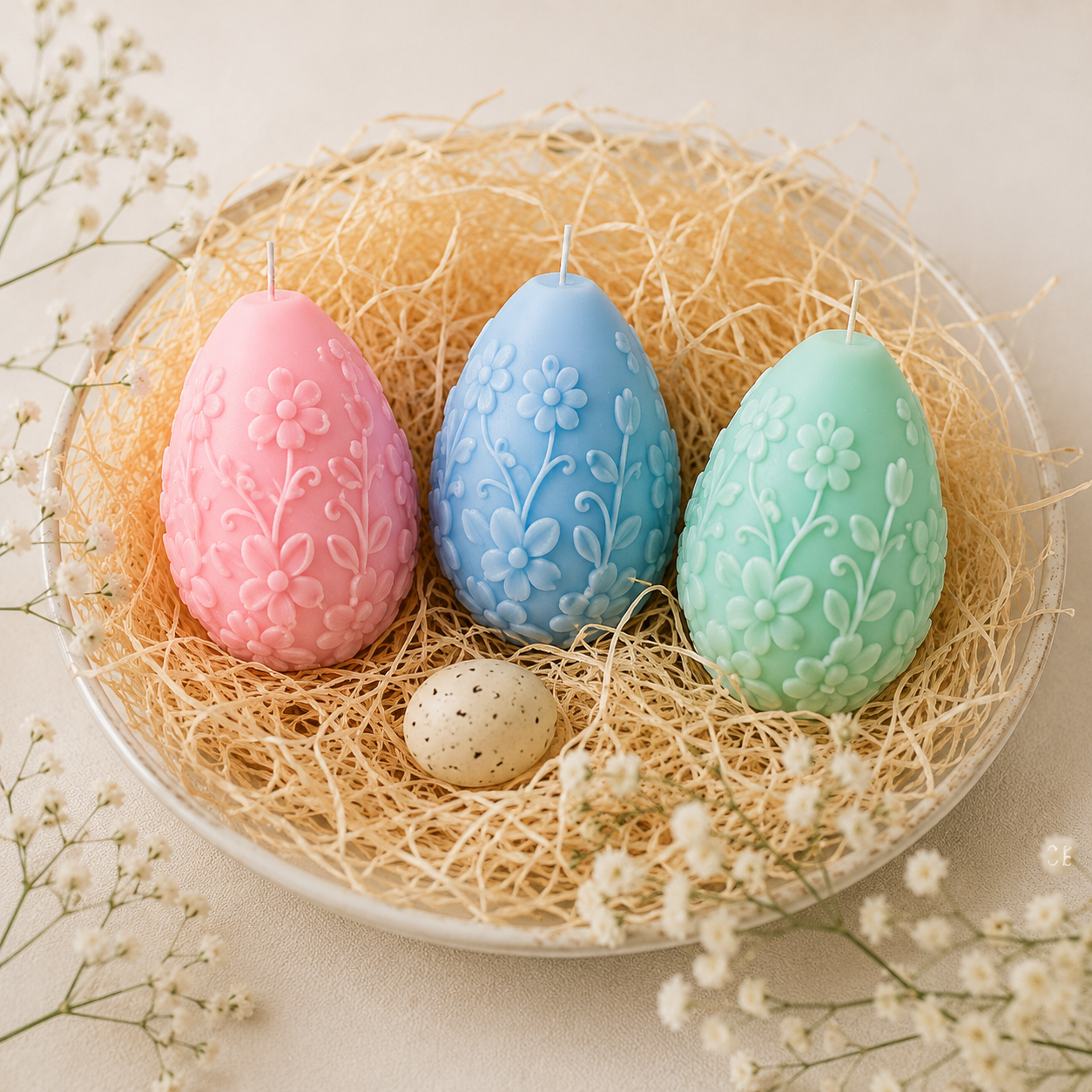 Main img-1 3D Floral Egg Soy Wax Scented Candle for Home Decor, Gifting & Festivals - Image 1
