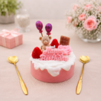 3D Teddy Birthday Cake Soy Wax Candle for Birthdays, Gifts & Party Decor