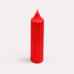 Vertical Ribbed Soy Wax Pillar Candle Set for Home Decor, Gifting & Festivals - Image 2