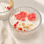 Botanical Crystal Jar Soy Wax Candle with Lid for Home Decor & Luxury Gifting - Image 2