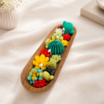 Desert Cactus Soy Wax Wooden Bowl Candle for Home Décor, Gifting & Relaxation - Image 3