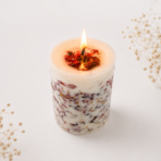 Botanical Soy Wax Pillar Candle with Natural Botanicals for Home Décor & Gifting - Image 3