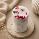Botanical Soy Wax Pillar Candle with Natural Botanicals for Home Décor & Gifting - Image 4
