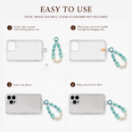 Beaded Phone Wrist Strap | Sparkling Acrylic Cell Phone Lanyard Bracelet for Women - Image 8