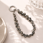 Beaded Phone Wrist Strap | Sparkling Acrylic Cell Phone Lanyard Bracelet for Women - Image 2