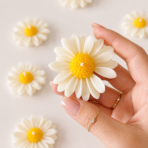 Floating Daisy Flower Soy Wax Candle for Diwali, Wedding & Home Decor - Image 2
