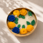 Classic Hammered Metal Urli Soy Wax Candle for Home Décor & Festive Gifting - Image 3