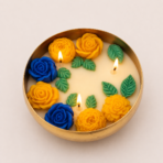 Classic Hammered Metal Urli Soy Wax Candle for Home Décor & Festive Gifting - Image 6
