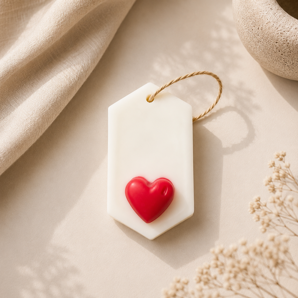 Love HEART -1-IMG Keepsake Soy Wax Sachet | Long-Lasting Wardrobe & Closet Air Freshener - Image 1
