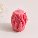 Butterfly Bloom Soy Wax Pillar Candle for Home Decor, Gifting & Elegant Styling