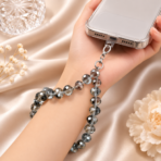 Beaded Phone Wrist Strap | Sparkling Acrylic Cell Phone Lanyard Bracelet for Women