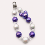 Mickey Purple Beaded Phone Charm Wrist Strap for Phones, Keys & Bags - Image 3