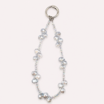Crystal Aura Beaded Phone Charm Wrist Strap with Tether Tab for Women - Image 2