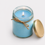 Glass Jar Soy Wax Scented Candle with Gold Lid for Home Decor & Gifting - Image 2