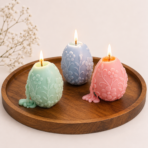 3D Floral Egg Soy Wax Scented Candle for Home Decor, Gifting & Festivals - Image 3