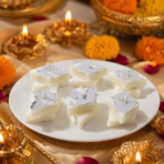 Kaju Katli Soy Wax Dessert Candles | Festive Gift Set for Diwali & Decor - Image 4