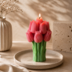 Tulip Bouquet Soy Wax Candle for Home Décor, Gifting & Special Occasions - Image 4