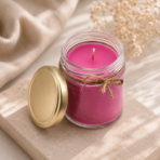 Glass Jar Soy Wax Scented Candle with Gold Lid for Home Decor & Gifting - Image 5