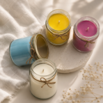 Glass Jar Soy Wax Scented Candle with Gold Lid for Home Decor & Gifting - Image 6