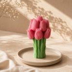 Tulip Bouquet Soy Wax Candle for Home Décor, Gifting & Special Occasions